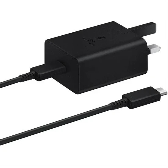 شارژر سامسونگ{مناسب a56} مدل EP-T4510 45W سه پین همراه کابل اصل+گارانتی شرکتی طلایی